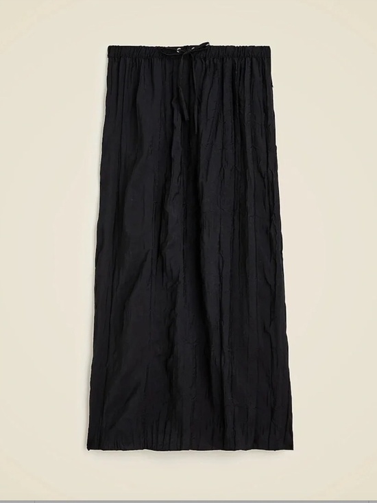 J. Crew Dresses & Skirts - NWT J. Crew Crinkled Drawstring Midi Skirt in Black size XS